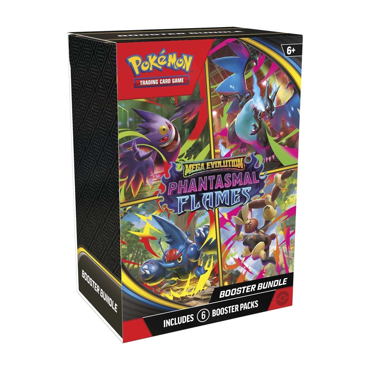 Pokemon TCG: Mega Evolution Phantasmal Flames Booster Bundle (6 Packs) ENG